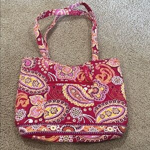 Thirty-One Pink and Orange Paisley Tote